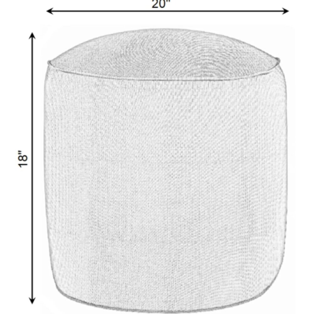 🪷NWOT Sorra Home Corded Pouf Cushion - Sutherland Moment 20x20x18 - Picture 2 of 7